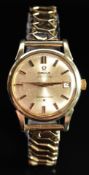 Omega Constellation gentleman's automatic wristwatch ref. 14393 61 SC with date aperture, two-tone
