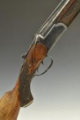 Unnamed 12 bore over and under ejector shotgun with chequered semi-pistol grip and forend, ornate