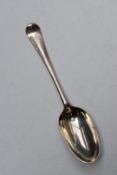 George III bottom hallmarked silver Hanoverian pattern table spoon, London 1768, maker possibly