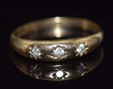 A 9ct gold ring set with paste, 1.5g, size O