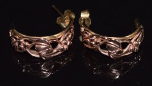 A pair of 9ct gold Clogau earrings in original box 5.6g