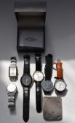 Six various gentleman's wristwatches including Seiko, Daniel Wellington, Rotary etc, one in original