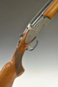 Rizzini 12 bore over and under ejector shotgun with engraved sidelock plates, trigger guard,