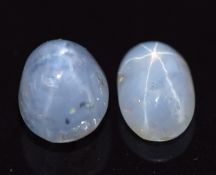 Two loose natural Ceylon star sapphires, 1.7g