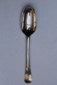 George II bottom hallmarked silver Hanoverian pattern table spoon, London 1733, maker Edward Bennett
