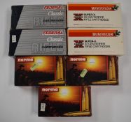 One-hundred-and-thirty-six .243 Win rifle cartridges Winchester Super-X, Federal Classic and