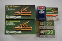 One-thousand-two-hundred-and-fifty .22 rifle cartridges including Remington Yellow Jacket, CCI