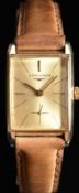 Longines 14ct gold gentleman's wristwatch ref. R6008 with subsidiary seconds hand, gold hands and