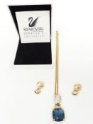 Swarovski necklace and earrings