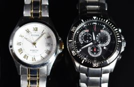 Two gentleman's wristwatches Citizen Eco-Drive perpetual chronograph ref. GN-4W-S with date