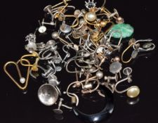 A collection of earring backs