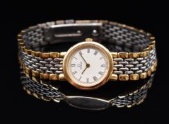 Omega DeVille ladies wristwatch ref. 795.0897.2 with gold hands, Roman numerals, cream dial, gold