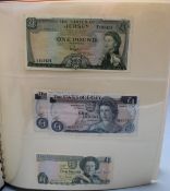 An amateur collection of world banknotes to include Channel Islands, Bermuda, Caribbean,