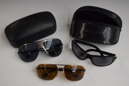 Three pairs of gentleman's D & G sunglasses