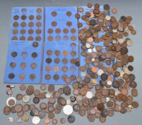 An amateur collection of mainly UK coinage, some in Whitman folders, small silver content, George