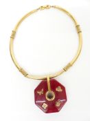 Givenchy Feng Shui Hexagonal Necklace 1976