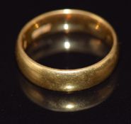 Victorian 22ct gold wedding band/ ring, Birmingham 1894, 7.1g, size L/M