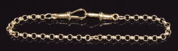 An 18ct gold bracelet made from a watch chain, 6.4g