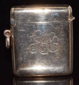 A 9ct rose gold vesta, Chester 1899, by Cornelius Desormeaux Saunders & James Francis Hollings