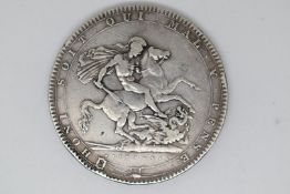 George III 1818 silver crown TUTAMEN LIX edge