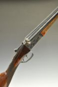 AYA No.3 12 bore side by side shotgun with named locks, border engraved locks, trigger guard,