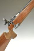 Anschutz model Match 54 .22 bolt-action target rifle with raised cheek piece, adjustable butt