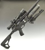 Brocock Commander .177 PCP air rifle with adjustable tactical stock, pistol grip, bi-pod, carbon