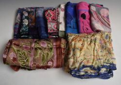 Six Liberty scarves including silk and four other scarves