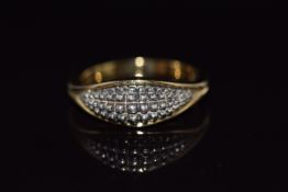 Georg Jensen silver gilt ring, 6.9g, size R