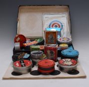 A collection of .22 and .177 air rifle and pistol accessories including pellets by Marksman,