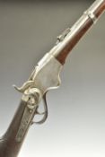 Spencer model 1865 .50 calibre underlever repeating percussion hammer action carbine rifle with