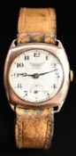 Allen's of Cheltenham 9ct gold ladies wristwatch with inset subsidiary seconds dial, blued Breguet
