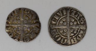 Edward I hammered penny EDWR cross pattée mint mark, together with a clipped example, both LONDON
