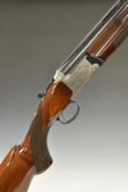 Nikko Model 5300 12 bore over and under ejector shotgun with engraved locks, trigger guard,