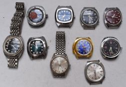 Ten gentleman's wristwatches including Adrem, Orient, Hurcules, Calverta, Chancellor De Luxe etc,