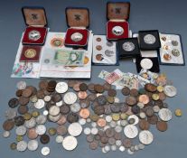 Two cased Royal Mint 1977 silver crowns and two Festival of Britain crowns, all with certificates