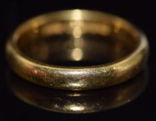A 22ct gold wedding band, 5.3g, size N/O
