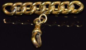 A 9ct gold knot brooch with clip, 3.9g, 4cm