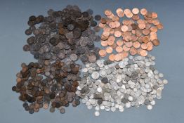 A collection of sundry UK coinage, Queen Victoria onwards, includes farthings, uncirculated Queen