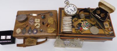 A collection of jewellery including Victorian stick pin and silver including pendants, Scottish Iona