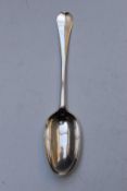 George II bottom hallmarked silver Hanoverian pattern table spoon, London 1742, maker Richard