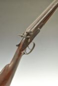 Elizabeth Fletcher of Gloucester 12 bore side by side hammer action shotgun with engraved lock named