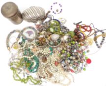 A large collection of costume jewellery including Vivienne Westwood charm bracelet, necklaces