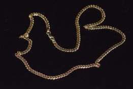 A 9ct gold curb link necklace, 12.5g