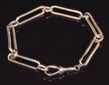 A 9ct rose gold bracelet made from a watch chain, 6.5g