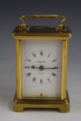 A brass cased carriage clock marked Bayard to dial and Duverdrey and Bloquel to movement, H12cm