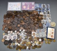 A collection of overseas coinage and medal coins, 19thC onwards, includes Eiffel Tower L'Ascension