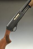Fabarm 12 bore three shot pump-action shotgun with chequered semi-pistol grip and named 24 inch