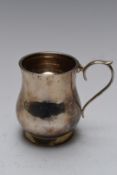 Elizabeth II hallmarked silver baluster tankard, Birmingham 1966 maker Joseph Gloster Ltd, height