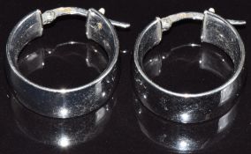 A pair of 9ct white gold earrings, 2.3g